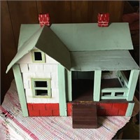 Folk Art Homemade Model Farmhouse