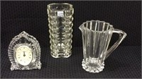 Lot of 3 Glassware Pieces Including