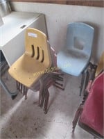 (7) Plastic and Metal Chairs