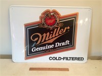 Miller Genuine Draft Tin Beer Sign
