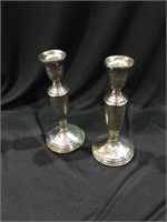 Short Weighted Sterling Candle Stand