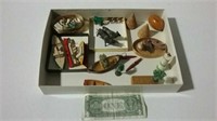 A variety of vintage miniature boats, animals and
