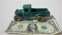 Vintage cast iron blue truck marked Arcade
