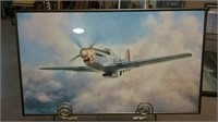 Framed and signed airplane picture