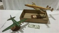 TWA and Capitol model airplanes