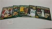 5 Green Bay Packer yearbooks 1980s,  90s and 2010