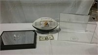 2010 Packers collectible football with case