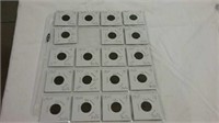 19 carded Indian Head cents various dates 1905-