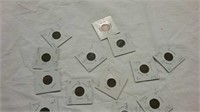 20 carded Indian Head cents various dates 1898-