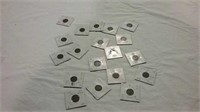 19 carded Indian Head cents various dates 1891-