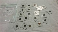 20 carded Indian Head cents various dates 1881-