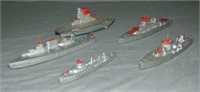 (5) Tootsietoy Navy War Ships