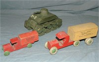 3 Piece Holgate Wooden Toy Vehicle Lot