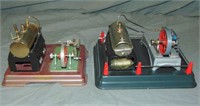 Lot of 2 Tin Litho Stationery Steam Engines, Marx