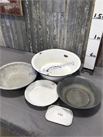 Enamel and aluminum pans