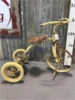 Tricycle missing rubber on the front wheel