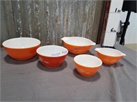 Pyrex bowl sets, wheat pattern, Sets of 2 and 3