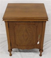 Walnut Sewing Cabinet, front door w/ abrasions
