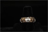 19KT Gentlemen's White Gold Band with a weave