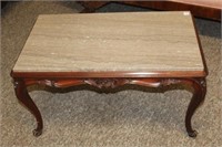 French Mahg.  marble top Coffee Table