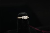 Ladies 14kt white gold Diamond Petite Ring