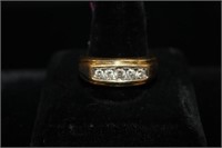 Men's 14kt yellow gold Diamond Wide Band Ring
