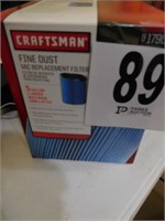 Craftsman 5 gallon fine dust replacement filter