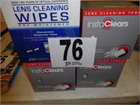 4 boxes of lens cleaning towels