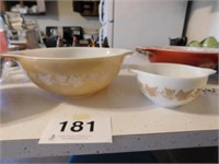 Pyrex Sandalwood mixing bowls (2) - 1 1/2 pt. and