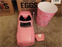 Pink remote control battery operated car, works??