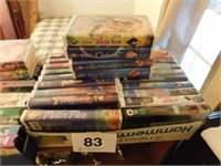 Children's VHS tapes, lots of Disney