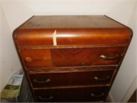 Deco style chest of drawers, 28" x 17" x 46" tall