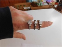 Costume jewelry - rhinestone pins - rings -