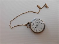 Hamilton pocket watch, Canton Ohio, with chain