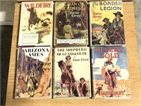 Lot Of 6 Zane Grey Hard Covers with Dust Jackets