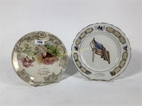 Lot of Two Vallonia Indiana Calendar Plates