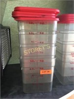 8qrt Ingredient Bins w/ Lids  x 4