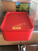 ~30 Red Cafeteria Trays