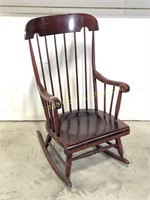 Maple Rocking Chair with Red Stain