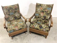 Pair of Retro 1960s Maple Chairs