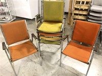 Lot of Six Retro Stacking Chairs