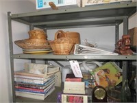 Large collection of items including baskets,