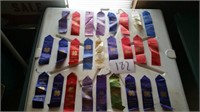EARLY 60'S 4-H COLES COUNTY RIBBONS...TOTAL 26