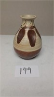 POTTERY VASE WITH INDENTATIONS