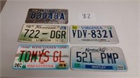 LICENSE PLATES...5 DIFFERENT STATES