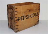 PEPSI-COLA WOODEN SODA BOTTLE CRATE
