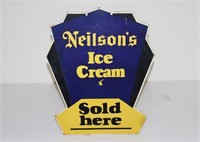 NELSON"S ICE-CREAM CARDBOARD SIGN