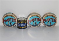 (4) PLANTERS PEANUT TINS