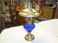 Cobalt Blue Kerosene Lamp