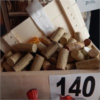 COOL WOODEN BOX FILLED WITH CORKS